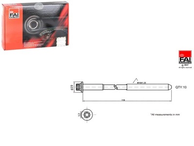 TORNILLOS CULATA DE CILINDROS SUZUKI WAGON R + 1.3DDIS 03- FAI  