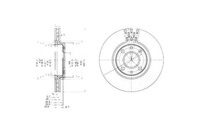 Delphi тормозные диски тормозные 2szt alfa romeo mito citro фото №1