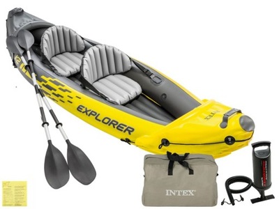 Kajak 2os. Explorer K2 Intex 68307 Pompka Wiosła Torba MODEL 2025