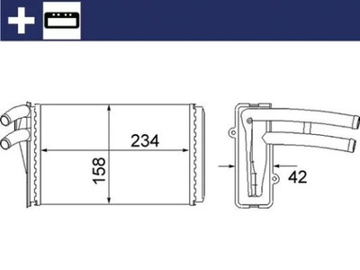 MAHLE AH 54 000S WYMIENNIK CIEPLA, CALEFACCIÓN INTERIOR  