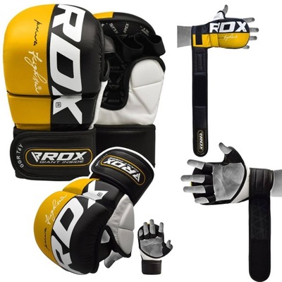 Rękawice sparingowe MMA RDX T6 Żółte r. S
