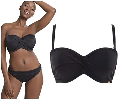 70F Panache Anya Riva black bandeau biustonosz do stroju kąpielowego