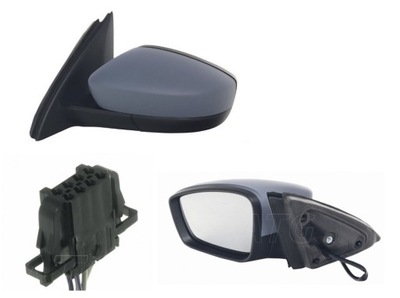 Зеркало левая электрический skoda rapid 11- фото №1