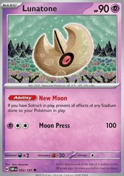 Karty Pokemon (OBF 092) Lunatone