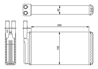 RADIADOR CALENTADOR SAAB 9000 84- NRF 54243  