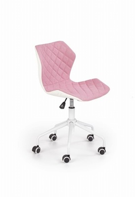 Halmar MATRIX 3 fotel młodzieżowy obrotowy jasny różowy / biały