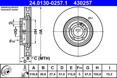 DISC BRAKE 24.0130-0257.1  