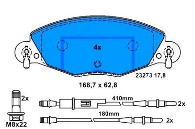 Ate гальмівні колодки гальмівні citroen c5 c5 i c5 ii 2.0d/2. фото №1