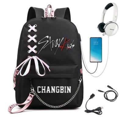 Kawaii Stray Kids Backpack Bag Bow Korean School S