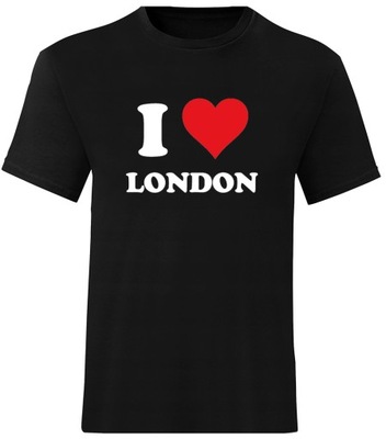 KOSZULKA MĘSKA I LOVE LONDON LONDYN PODRÓŻE M