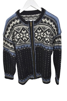 Norweski wełniany sweter męski M wełna 100%