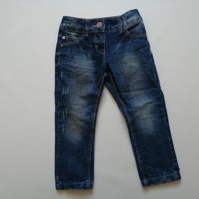 NEXT spodnie JEANS przetarcia 3L/ 98