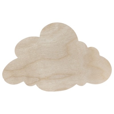 DREWNIANA CHMURA CHMURKA DEKORACJA NA ŚCIANĘ ZAWIESZKA OZDOBA DEKOR 10 CM