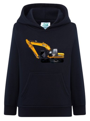 BLUZA z kapturem koparka JCB 158 granatowa