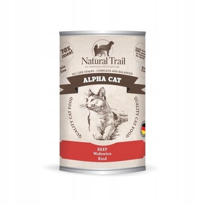 NATURAL TRAIL Cat 400g Alpha Beef puszka dla kotów