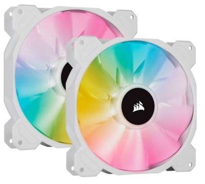 WENTYLATORY CORSAIR SP120 RGB ELITE WHITE 2X120mm