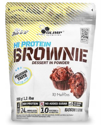Olimp Hi Protein Brownie babeczki białko 500g Browne