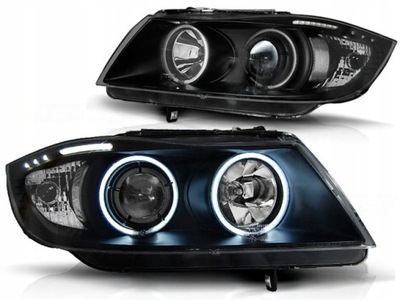 ФОНАРИ ПЕРЕДНЯЯ BMW E90 E91 05-08R СЕДАН TOURING БЕЛЫЕ RINGI LED (СВЕТОДИОД ) CCFL