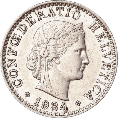 Moneta, Szwajcaria, 20 Rappen, 1934
