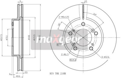 MAXGEAR 19-2554 ДИСК ТОРМОЗНОЙ