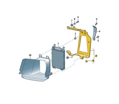 Кронштейн додаткової радіатора лівий audi q7 q8 aso фото №1
