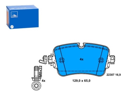 Ate гальмівні колодки гальмівні задня audi a6 allroad c8 a6 c8 a7 a8 d4 a8 d5 фото №1