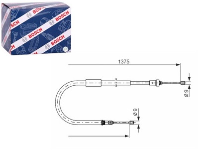 ТРОС ГАЛЬМІВНИЙ РУЧНОГО ЗАД P RENAULT MODUŁ 1.2-1.6 09.04- BOSCH
