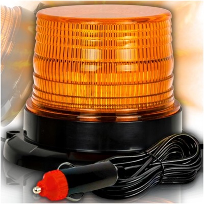 FARO KOGUT COLOR NARANJA DIODO LUMINOSO LED BLYSKOWA DE VIAJE ADVERTENCIA NA MAGNES 12-24V  