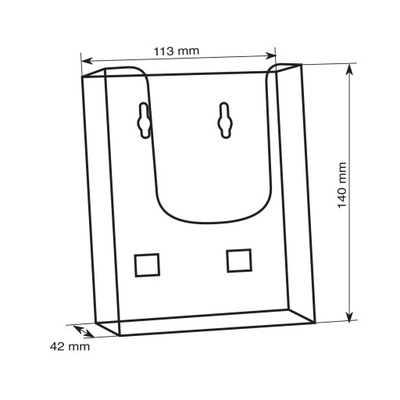Stojak ścienny na ulotki pojedynczy 1/3 A4