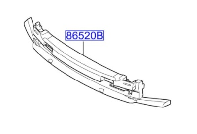 Абсорбер бампера передній santa fe 2012-15 фото №1
