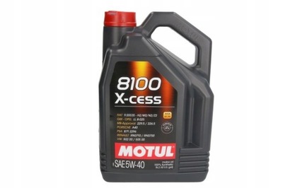 Olej 5W40 MOTUL 8100 X-CESS 5L VW 502.00 505.00