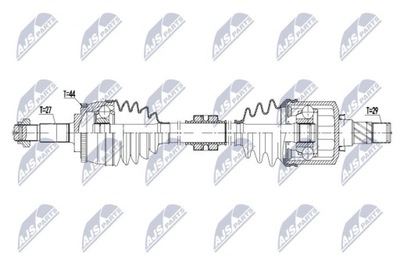 SEMI-EJE DE ACCIONAMIENTO NISSAN PRIMERA P12 2.0I, 2.2DI 126K  