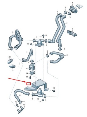 Audi q5 8r додатковий охолоджуюча рідина насос кронштейн 8r0819379b фото №1