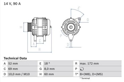 ГЕНЕРАТОР REG. 0986080030/BOS