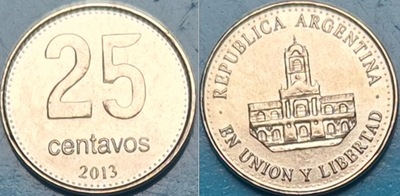 Argentyna 25 centavos 2013r. bardzo rzadka !