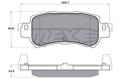 TOMEX BRAKES КОЛОДКИ ТОРМОЗНЫЕ MAZDA CX-5 11- ЗАД