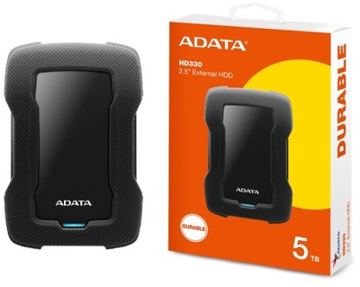 Adata DYSK Durable HD330 5TB 2.5'' USB3.2 Gen1 Czarny Zewnętrzny