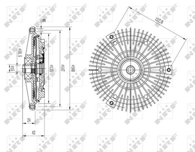 NRF CЦЕПЛЕНИЕ WISKOZOWE DB W210 3,0TD OM 606 96- 