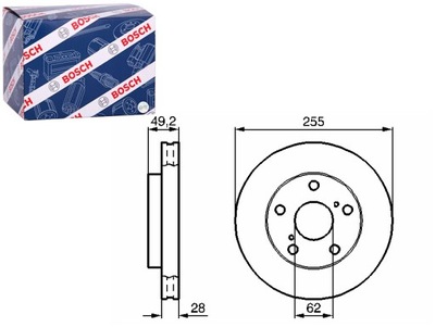 DISCOS DE FRENADO 2SZT. PARTE DELANTERA TOYOTA CAMRY GAIA PICNIC 2.0 2.2 2.2D  