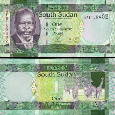 SUDAN POŁUDNIOWY - 1 FUNT - 2011 - P 5 - UNC + GRATIS *NN