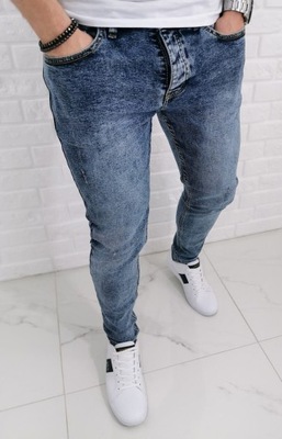 Spodnie meskie jeansowe marmurki 554 - 31