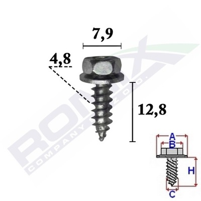 ШУРУП Z PODKŁADKĄ FI 4,8X12,8 MM BMW X10SZT