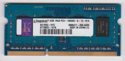 Pamięć 2Gb DDR3 1333MHz sodimm Kingston