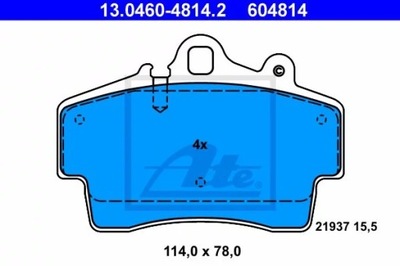 13.0460-4814.2 ZAPATAS HAM.PRZOD PORSCHE BOXSTER 96-  