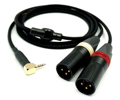 Zbalansowany kabel DIY 2,5mm - 2 x XLR oplot