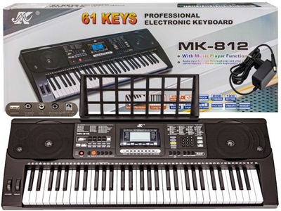 KEYBOARD PIANINO ORGANY 61 KLAWISZY ZASILACZ MK-812