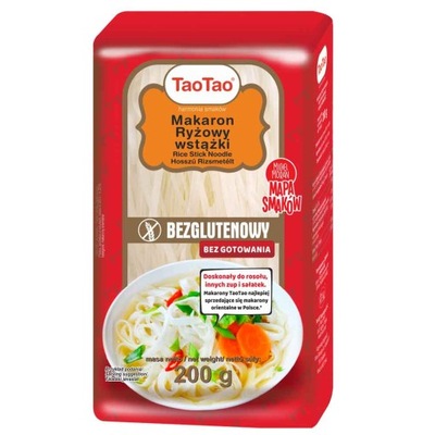 Makaron ryżowy bezglutenowy wstążka TaoTao 200 g