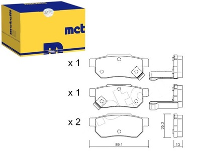 ZAPATAS DE FRENADO ROVER 200-400 90-99 PARTE TRASERA METELLI  