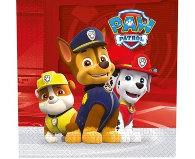 SERWETKI papierowe PAW psi PATROL urodziny 20 szt