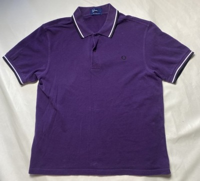 FRED PERRY ORYGINALNE FIOLETOWE POLO L